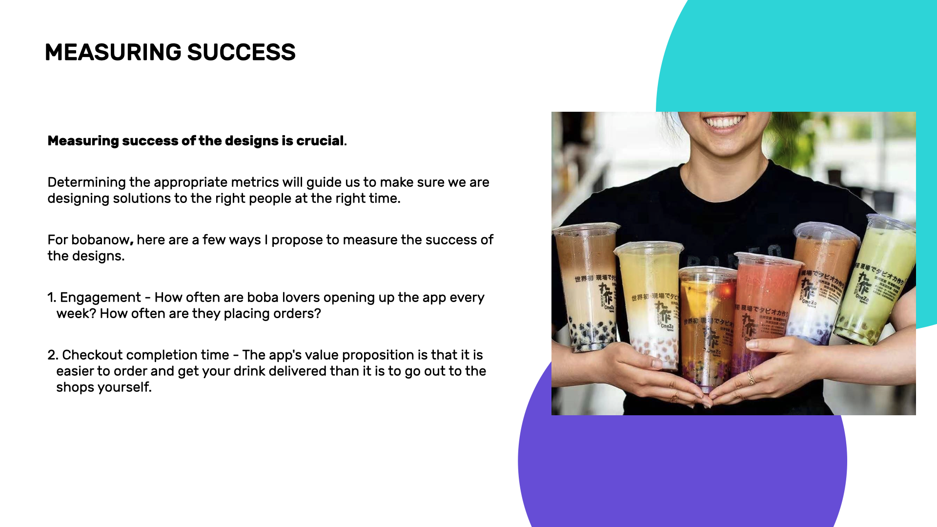 Bobanow measuring success